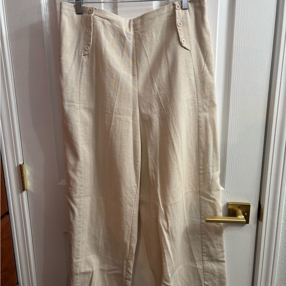 SHEIN Khaki Straight Leg Pants